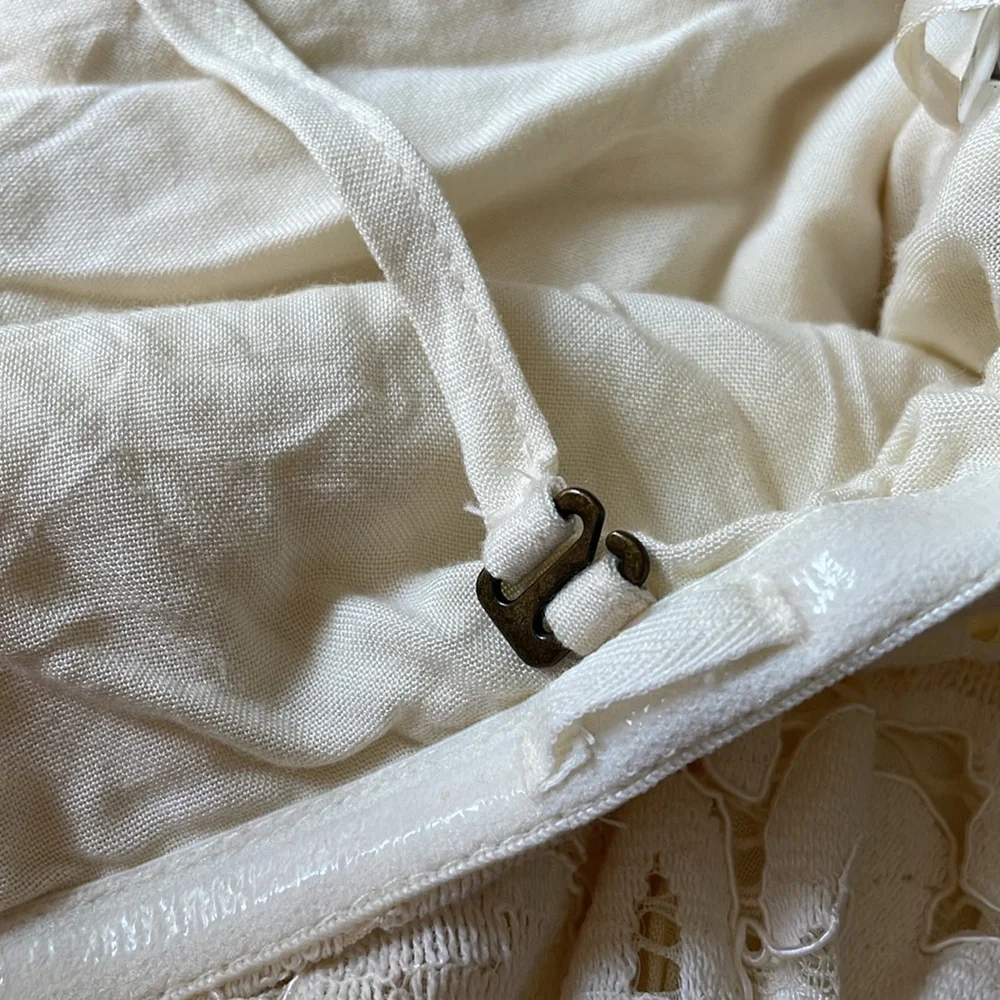 NWT Maeve Anthropologie Strapless Lace Mini Dress Women’s 1X Plus White Bridal - Picture 14 of 16